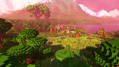 Sunset village in Veloren